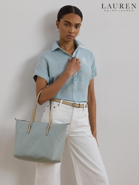 Lauren Ralph Lauren Blue Keaton Nylon Tote Bag (W62240) | € 201