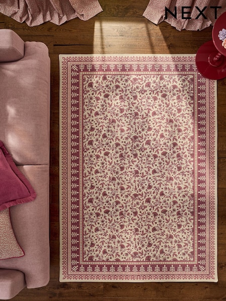 Pink Mabel Woodblock Rug (W62552) | €86 - €431