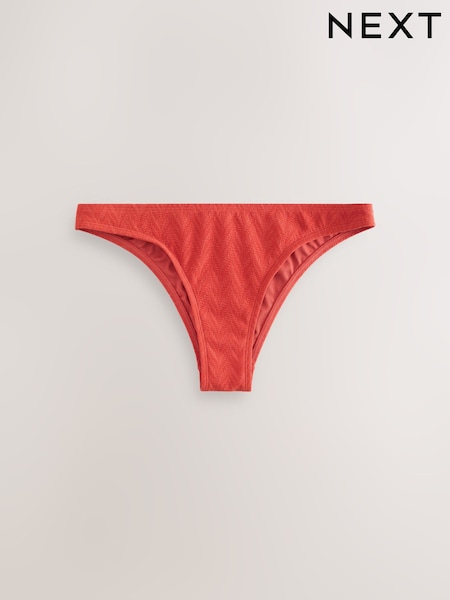 Rust Red Jacquard Triangle Bikini Top (W62613) | $36