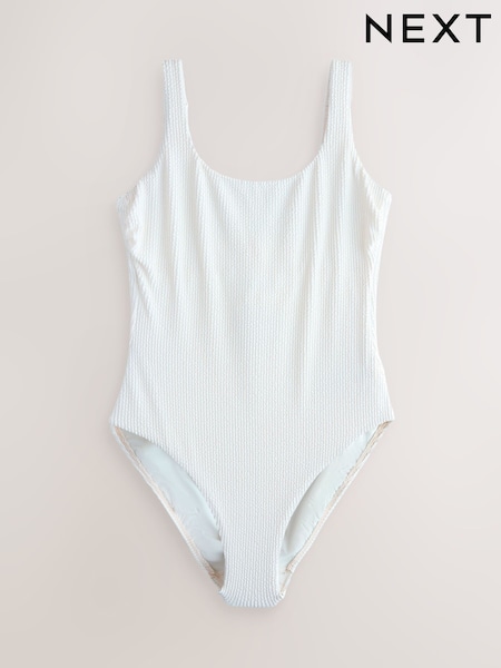 كريمي مجعد - Bow Back Tummy Control Scoop Swimsuit (W62681) | ‏198 ر.ق.