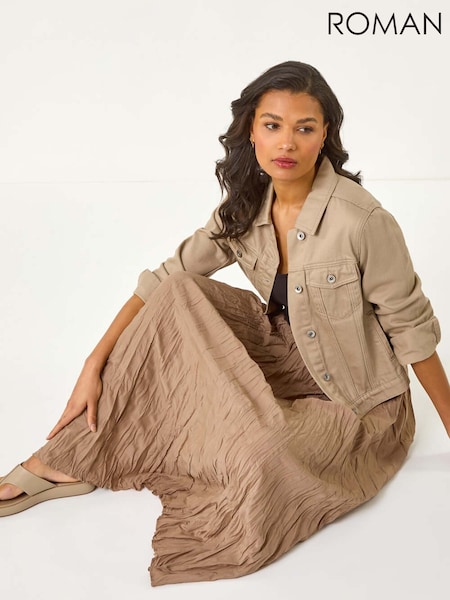 Roman Crinkle Textured Skirt (W62753) | ‏201‏₪