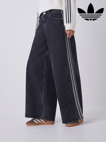 adidas originals Adilenium 3 Stripe Wide Leg Jeans (W62756) | ‏453‏₪