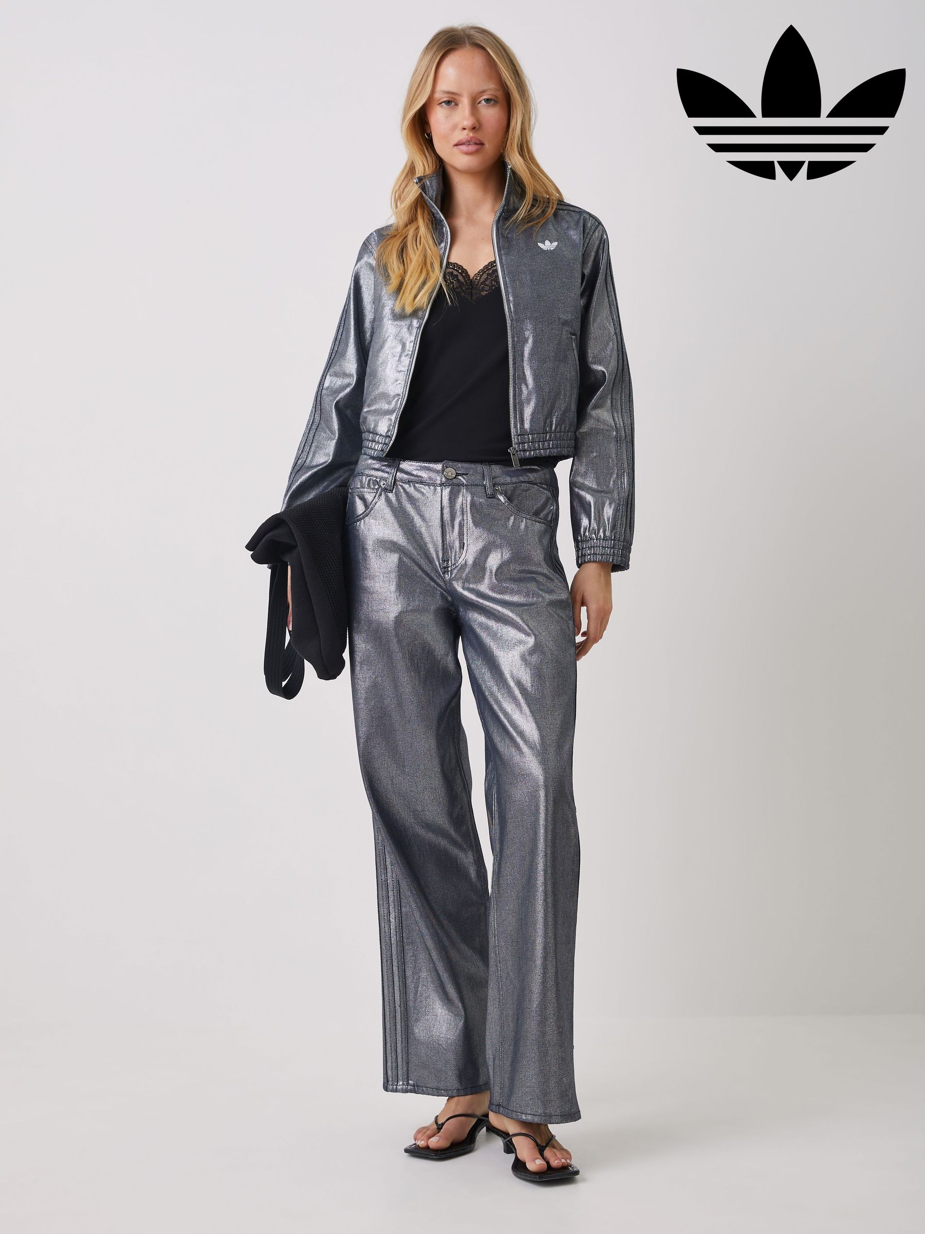 A.D.S.R. JEAN 04 (COLOR: Silver） Buy Women's Jeans Adidas Silver Denim Online | Next Luxembourg