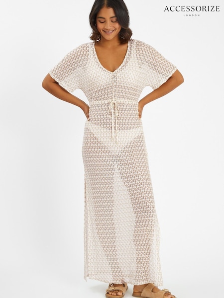 Accessorize Cream Knit Kaftan Maxi Dress (W62946) | 2,704 UAH