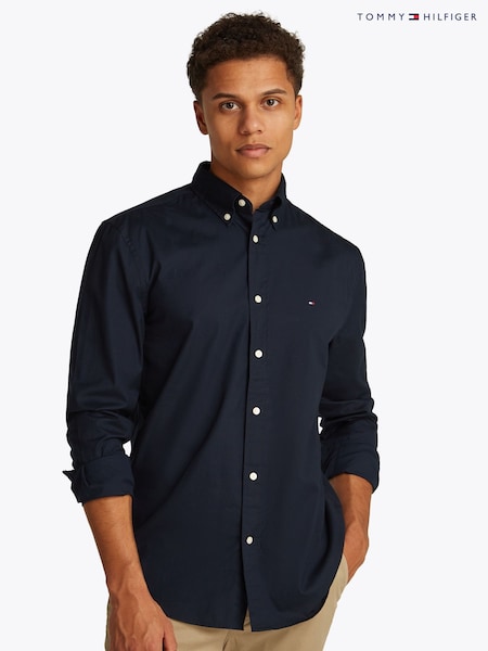 Tommy Hilfiger Blue Regular Fit Flex Poplin Shirt (W62991) | €99