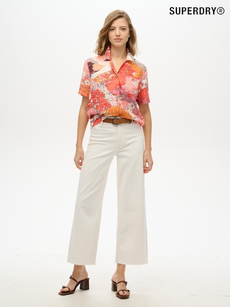 Superdry Pink Beach Resort Shirt (W63303) | ₪176