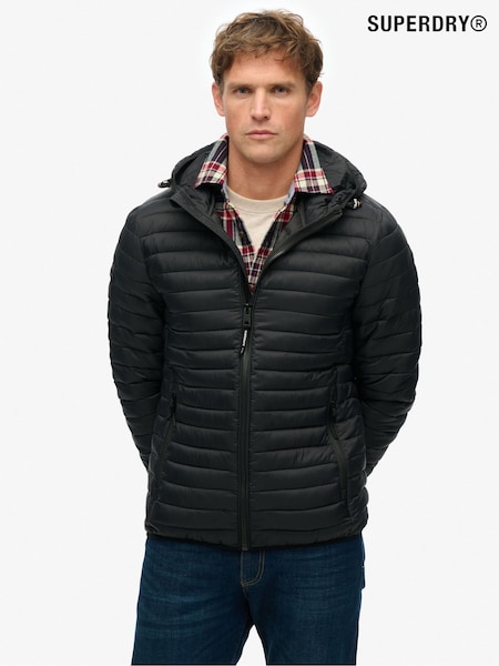 Superdry Black Hooded Fuji Lite Jacket (W63321) | €137