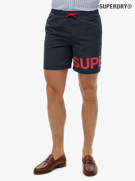 Superdry Blue Graphic 17-Inch Swim Shorts (W63322) | €53