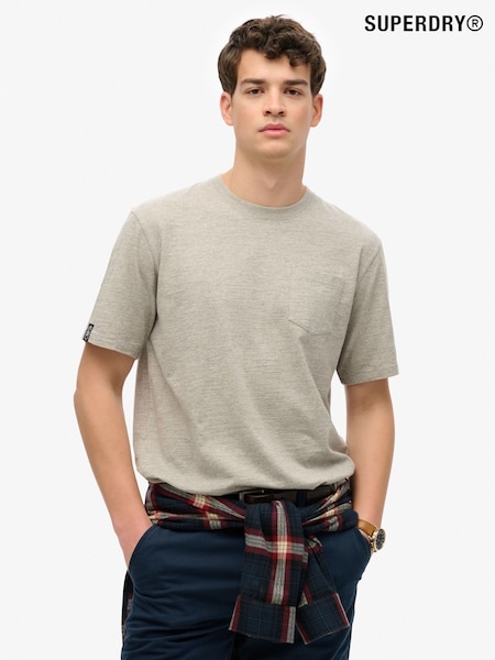 Superdry Grey The Merchant Store Pocket T-Shirt (W63325) | 134 QAR