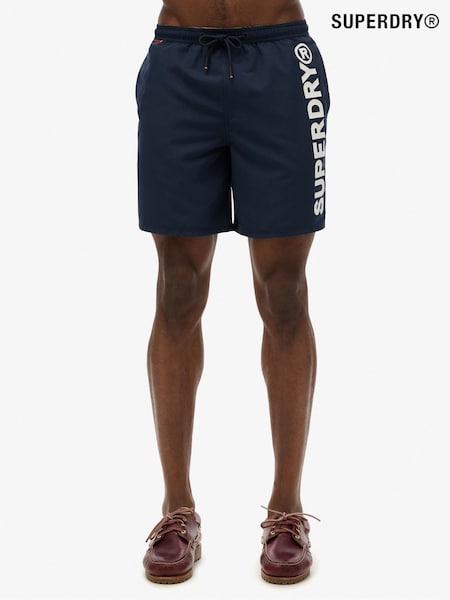 Superdry Blue Sport Graphic 17-inch Swim Shorts (W63327) | €53