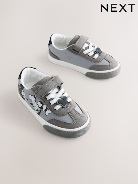 Grey Mickey Mouse Touch Fastening and Elastic Lace Trainers (W63364) | 143 SAR - 161 SAR