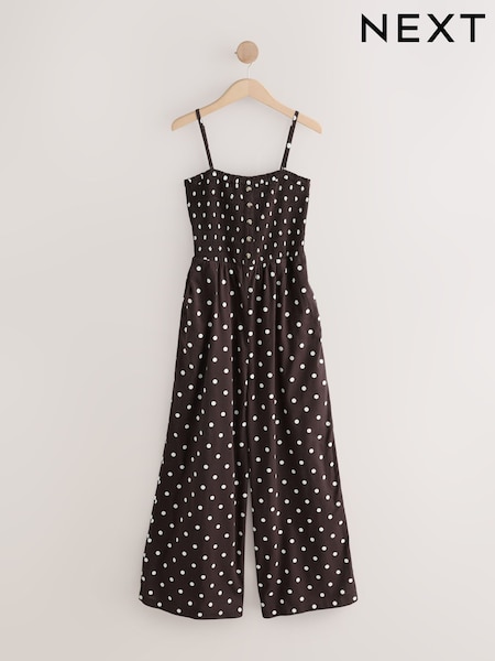 Brown/Cream Bandeau Jumpsuit With Linen (W63510) | €50.50