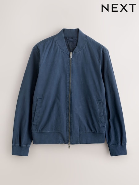 Blue Casual Bomber Jacket (W63559) | kr641