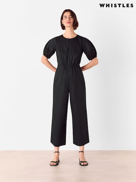 Whistles 100% Cotton Broderie Poplin Jumpsuit (W63577) | ‏800‏₪