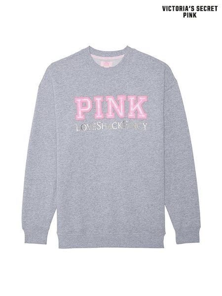 Victoria's Secret PINK Medium Heather Grey Oversized Fleece Sweatshirt (W63678) | €115.50