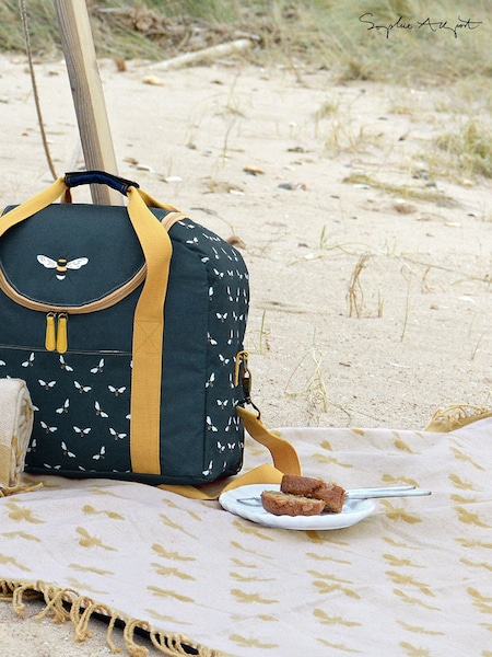 Sophie Allport Lemon Yellow Bees Picnic Blanket (W63805) | €68