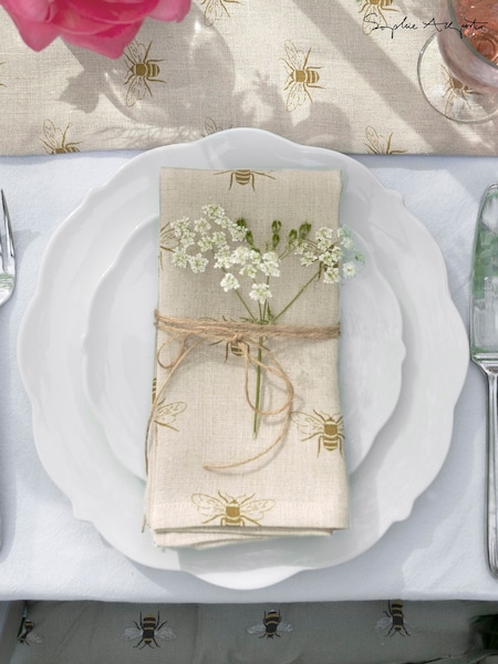 Sophie Allport Set of 4 Linen Bee Napkins (W63809) | €57