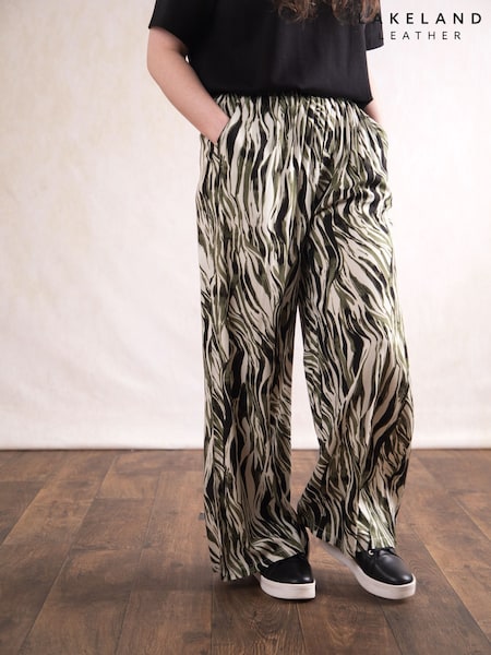 Lakeland Clothing Green Rosie Wide Leg Trousers (W63868) | €40