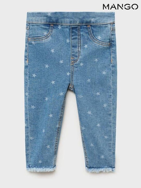 Mango Blue Star Pattern Skinny Jeans (W63875) | €20