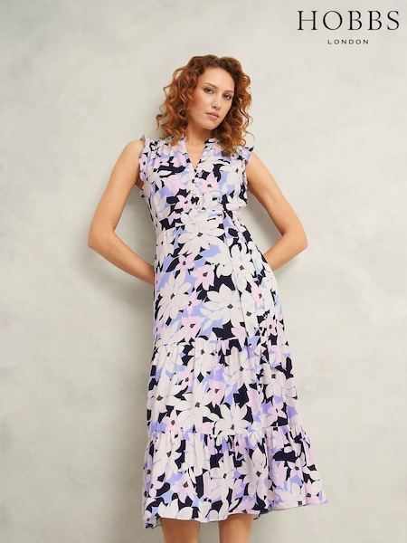 Hobbs White Petite Shauna Dress (W63978) | €239
