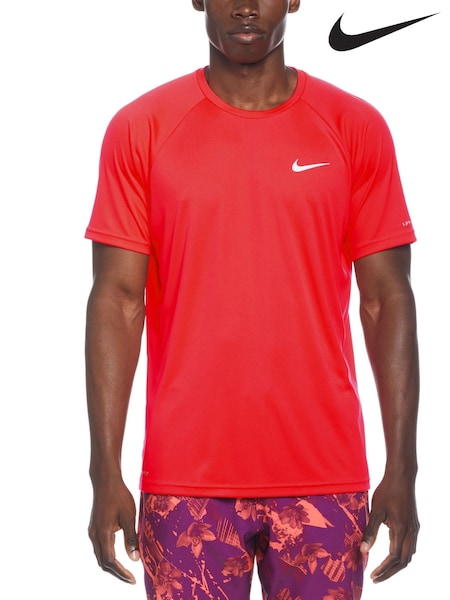 Nike Red Short Sleeve Sun Safe Hydroguard Rash Vest (W64050) | €45