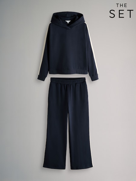 The Set Navy Co-ord Stripe Hoodie & Joggers Set (W64297) | R$ 315