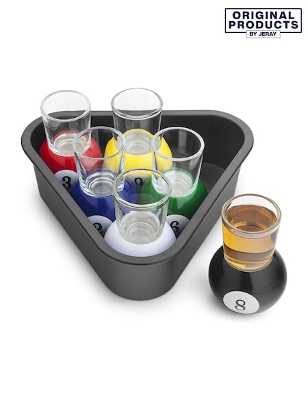 Jeray Set of 6 Various Pool Shot Glasses with Pool Tray (W64738) | €31