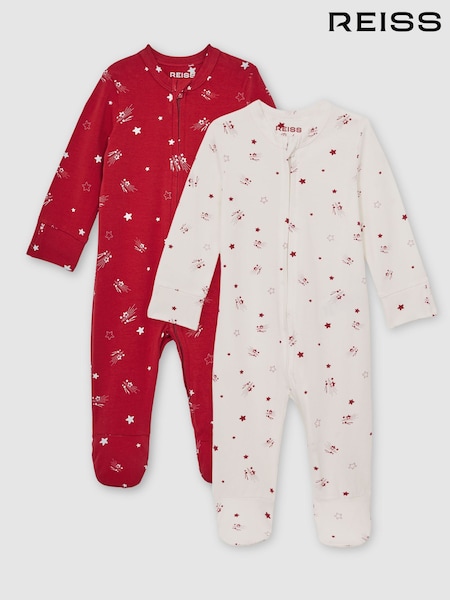 Reiss Red Print Joy Sleepsuit Set (W64743) | AED396