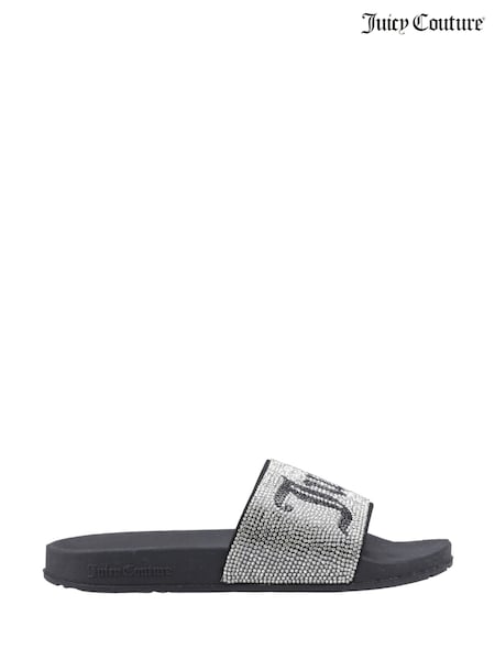 Juicy Couture Silver Donna Diamante Sliders (W64850) | ₪251