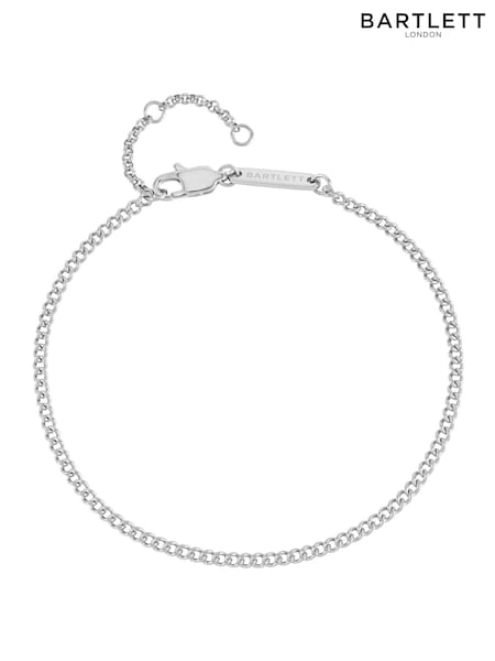 Bartlett Mens Silver Tone Fine Curb Chain Bracelet (W65048) | €27