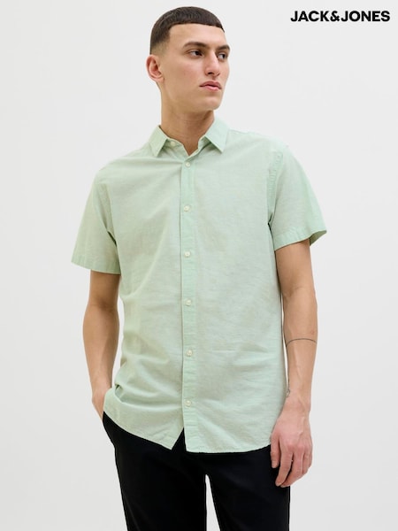 JACK & JONES Linen Blend Short Sleeve Shirt (W65086) | 1 502 грн