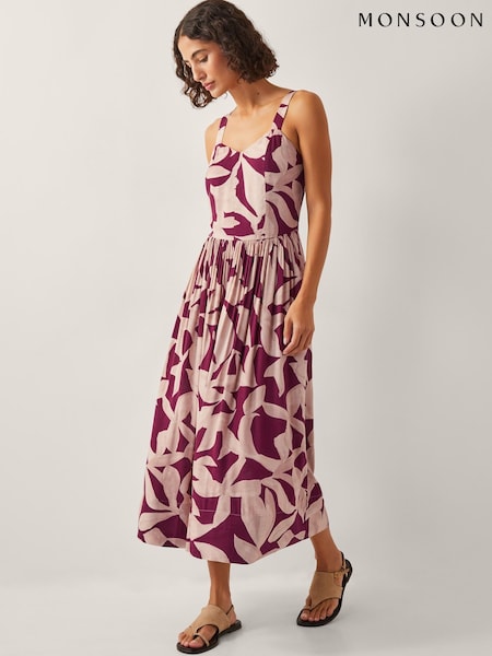 Monsoon Annie Print Midi Dress (W65319) | 559 LEI