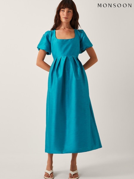 Monsoon Sandra Puff Sleeve Midi Dress (W65336) | 1,043 LEI