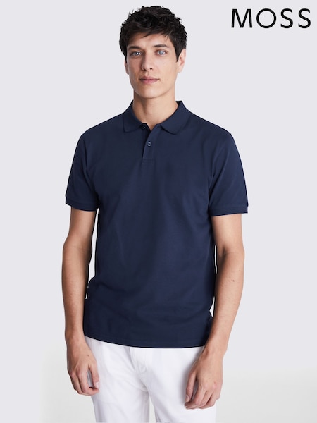 MOSS Navy Pique Polo Shirt (W65341) | 1,802 UAH