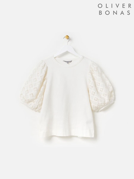 Oliver Bonas Woven Puff Sleeve Top (W65379) | ‏211‏₪