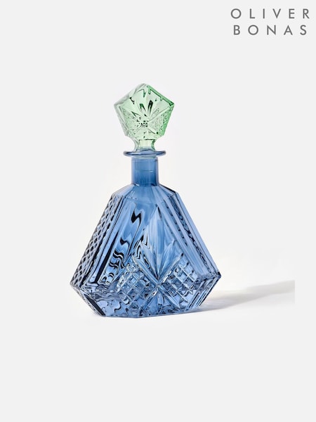 Oliver Bonas Blue Jewel Glass Decanter (W65559) | €47