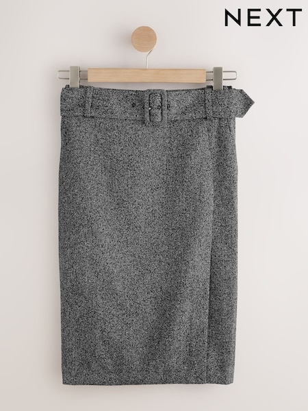 Grey Fleck Tailored Pencil Skirt (W65571) | €56