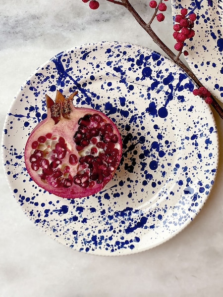 Hot Pottery Set of 4 Blueberry Splatter Side Plates (W65636) | R$ 710