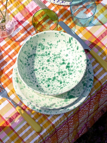 Hot Pottery 12 Piece Pistachio Splatter Signature Dinner Set (W65661) | R$ 2.685