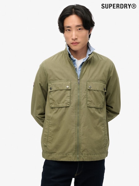 Superdry khaki green Essentials Zip Through Jacket (W65724) | €114