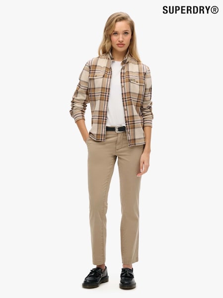 Superdry Brown Mid Rise Chino Trousers (W65733) | R$ 495