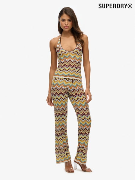 Superdry Multi Zig Zag Knit Wide Trousers (W65739) | AZN 138