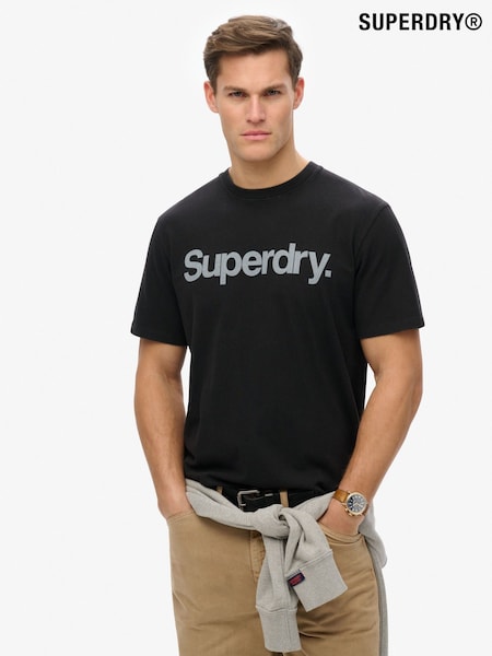 Superdry Black Core Logo City T-Shirt (W65747) | R$ 295