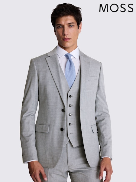 MOSS Grey Slim Fit Grey Stretch Jacket (W65799) | AZN 323
