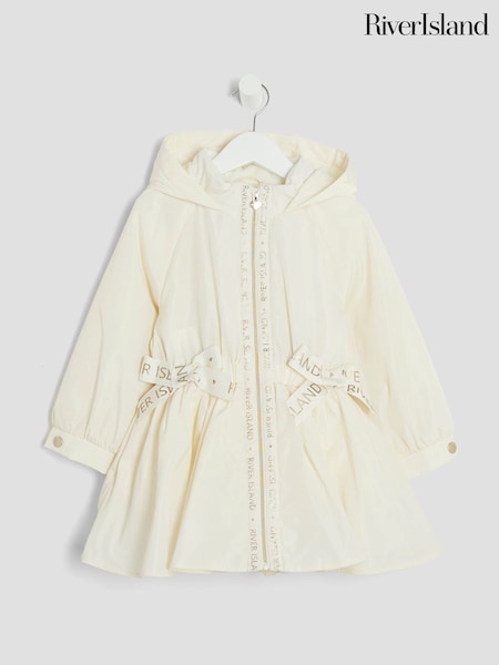 River Island Cream Girls Peplum Rain Coat (W65832) | €45