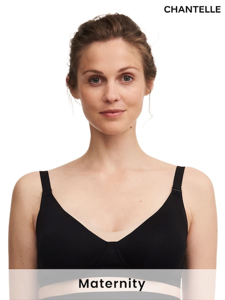 Chantelle Pure Maternity Smooth Non Wired Nursing Black Bra (W65903) | 3,545 UAH