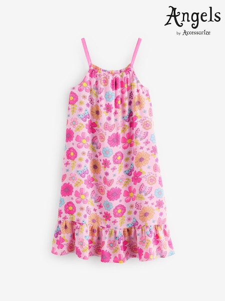 Angels By Accessorize Girls Retro Floral Print Swing Dress (W65918) | 142 LEI