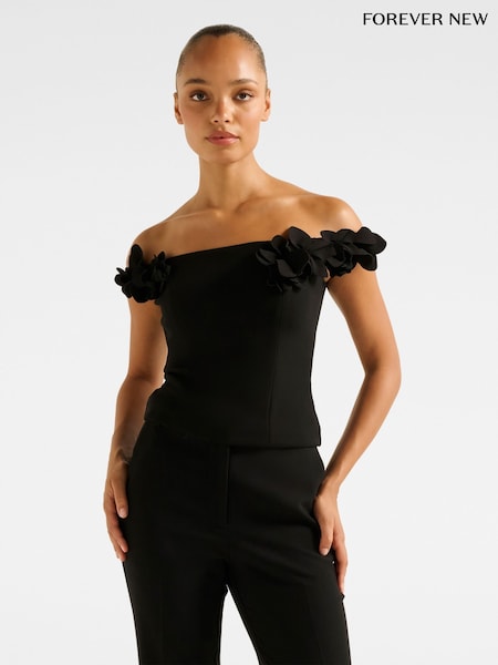 Forever New Faye Appliqué Bardot Top (W65937) | 78 €