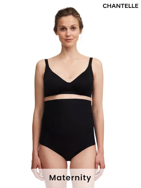 أسود - Chantelle Maternity Pure Smooth High Waisted Bump Black Briefs (W65999) | ‏18 ر.ع.‏