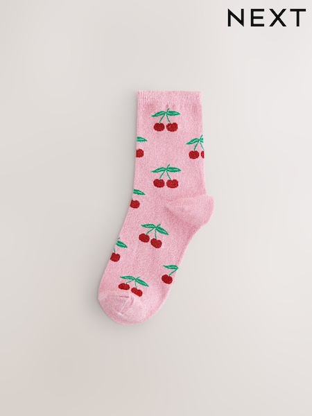 Sparkle Cherries - Ankle Socks in a Box (W66112) | 9 €